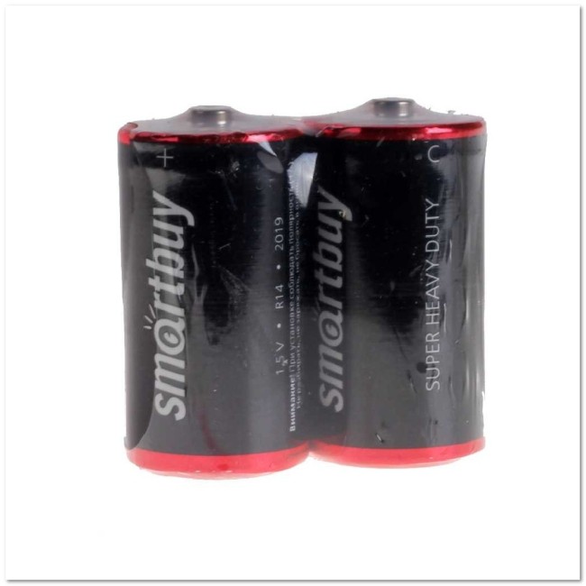 Батарейка солевая Smartbuy R14/2S