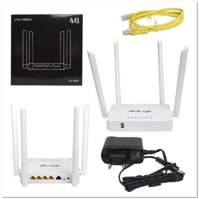 WI-FI роутер ZBT WE1626 (300 Mbps, 2.4 GHz, 4-порта, 3G/4G)