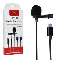Петличный микрофон (TYPE-C) CQ021 кабель 1.5м для ВИДЕОСЪЕМОК