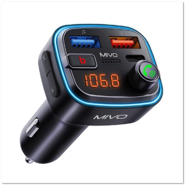 BLUETOOTH FM-модулятор MIVO MF-07 + PD TYPE C 48W