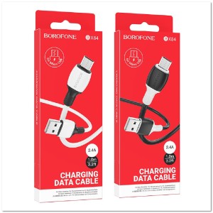 Кабель micro BOROFONE BX84 2.4A (1M) (круглый)