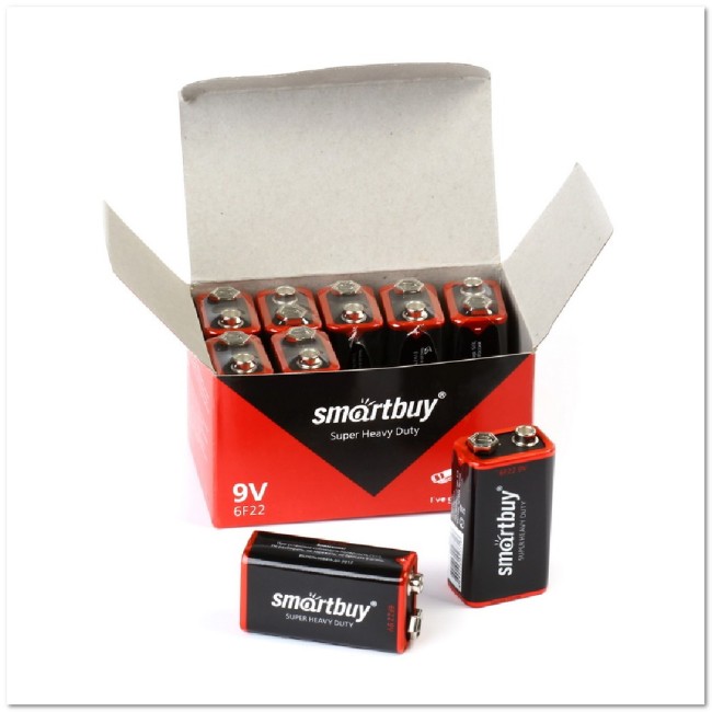 Батарейка солевая КРОНА Smartbuy 6F22/1S