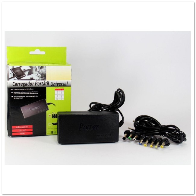 Универсальное сетевое ЗУ для ноутбуков (150W, 12-24V) Power 508 + 8 насадок