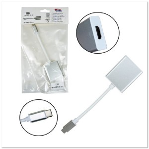 Конвертер-кабель TYPE C to HDMI 4K LD8 15см (для MacBook и PC)