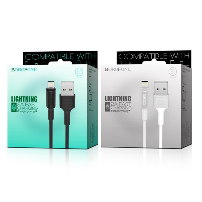 Кабель Lightning  BOROFONE BX1 2А (1М) (круглый)