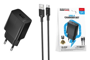 СЗУ BOROFONE BAS71A с USB + кабель Type-C 2.1A