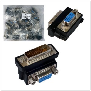 Переходник DVI-VGA H65 (угловой) ПАПА-МАМА Переходник DVI-VGA H65 (угловой) ПАПА-МАМА