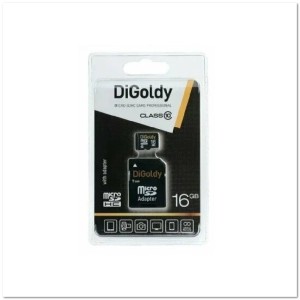 MicroSD Digoldy 16 Гб с SD-адаптером 10 класс MicroSD Digoldy 16 Гб с SD-адаптером 10 класс