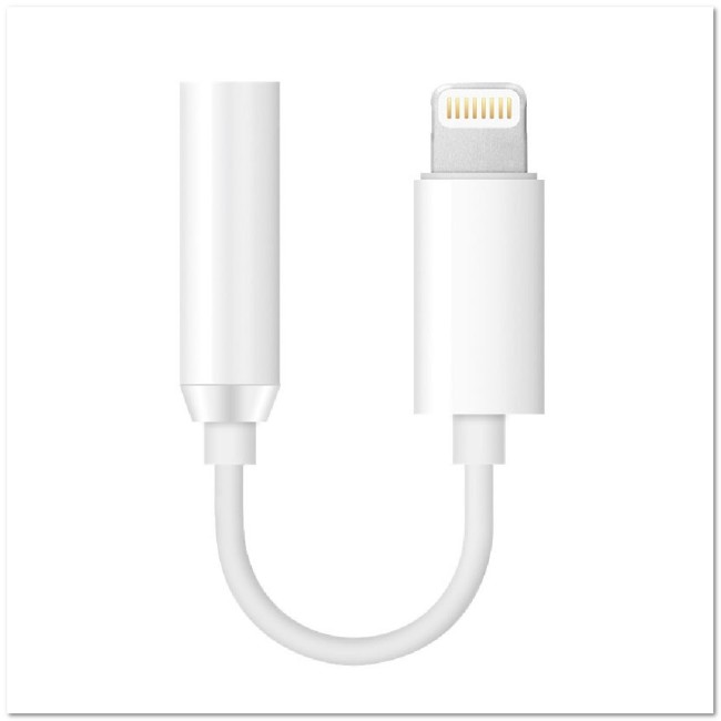 Кабель OTG Lightning - AUX 3.5 FOXCONN CQ030 120 mm