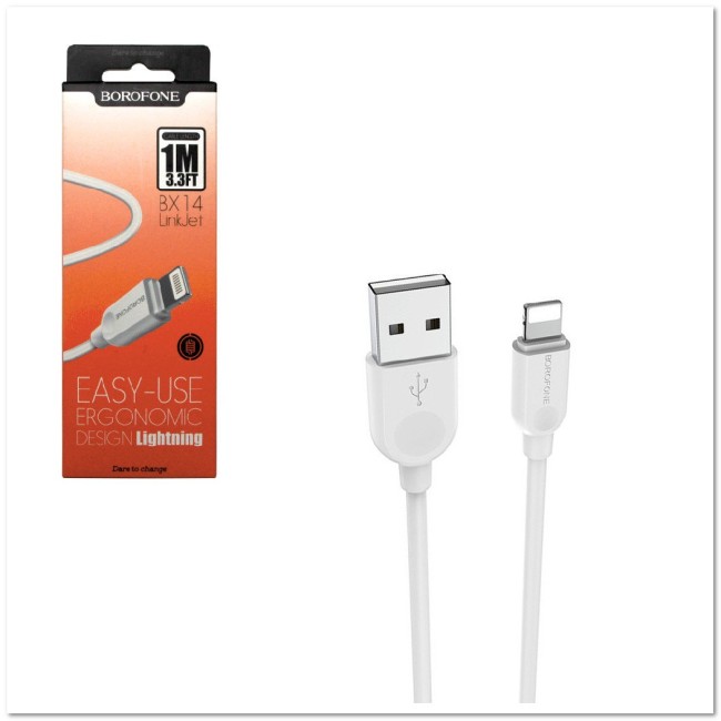 Кабель Lightning  BOROFONE BX14 2.4А (1М) (круглый)