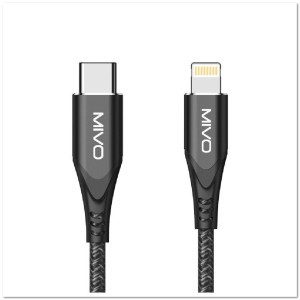  Кабель TYPE C на LIGHTNING MIVO MX-10 (L=1M) 20W нейлоновая оплетка