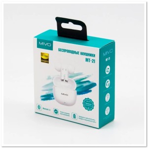 Беспроводные наушники MIVO MT-21 TWS BEIGE BT5.4 Беспроводные наушники MIVO MT-21 TWS BEIGE BT5.4