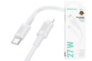 1Кабель TYPE-C на Lightning BOROFONE BX111 3А (PD 27W) (1М) (круглый)