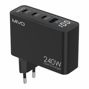 СЗУ MIVO MP-460Q с USB+3-мя TYPE-C портами СQ3.0 240W