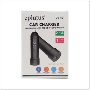 АЗУ с USB EPLUTUS CU-501 2.1A метал., длинное