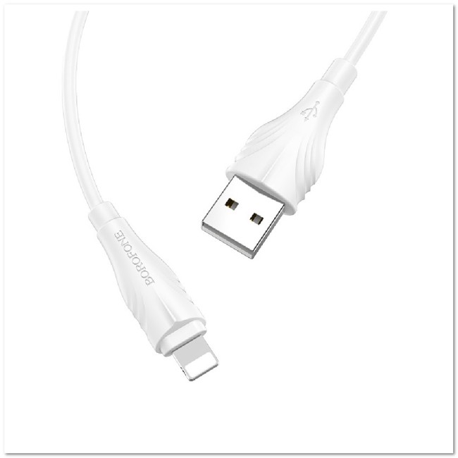 Кабель Lightning  BOROFONE BX18 2А (1М) (круглый)